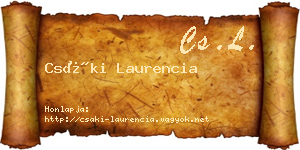 Csáki Laurencia névjegykártya